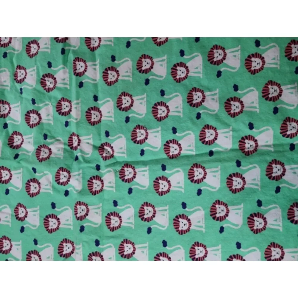Handmade Baby Quilt Michael Miller Lion Navy Turquoise Stroller Blanket 36x27
